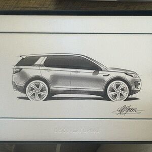 Land Rover Discovery Sport Pencil Schetch Monochrome SUV Illustration & Book